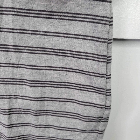 Garnet Hill Dress Women's Size 12 Gray Black Striped Pockets Organic Cotton - Picture 5 of 10